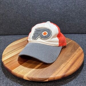 CCM Philadelphia Flyers NHL Trucker Hat Orange White Grey Snapback Mesh Cap